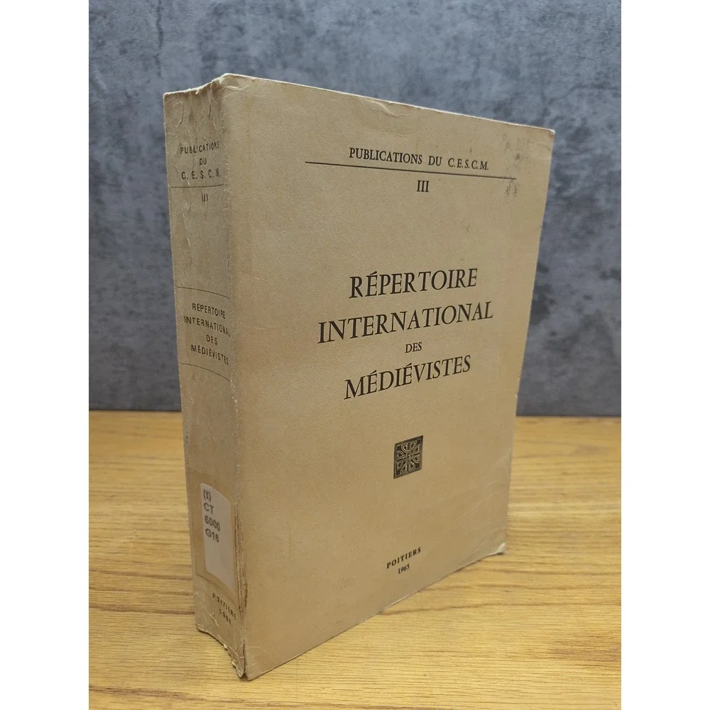 Gallais, Pierre Répertoire International Des Médiévistes / Mis En Oeuvre Par Pie